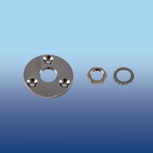 DECK FLANGE WITH NUT AND WASHER – CHROME PLATED.