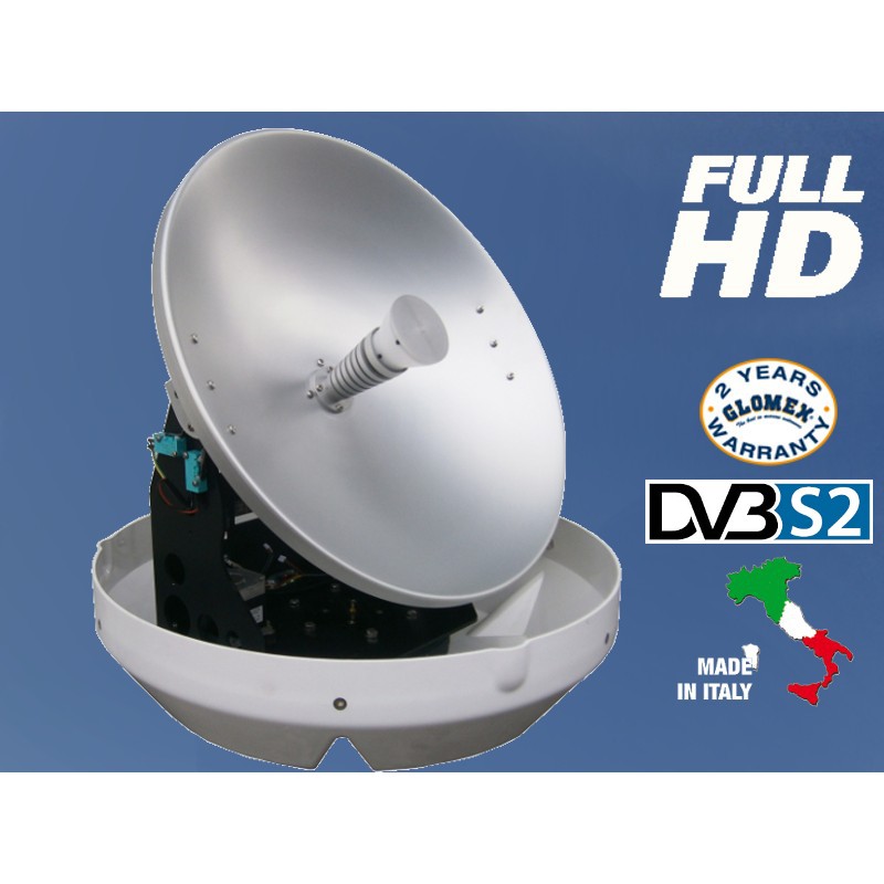 Rhea Satellite Tv Antenna 47cm 1 Output Full Hd Dvb S2 Glomex